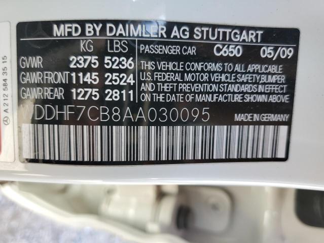 Photo 11 VIN: WDDHF7CB8AA030095 - MERCEDES-BENZ E 550 