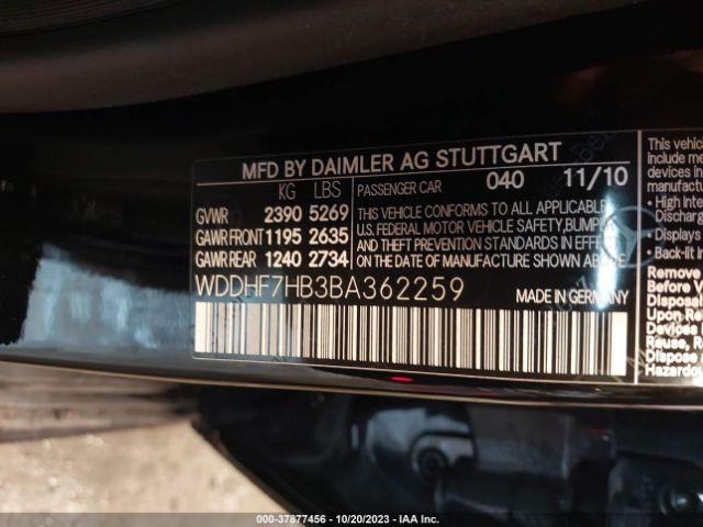 Photo 8 VIN: WDDHF7HB3BA362259 - MERCEDES-BENZ E 63 AMG 