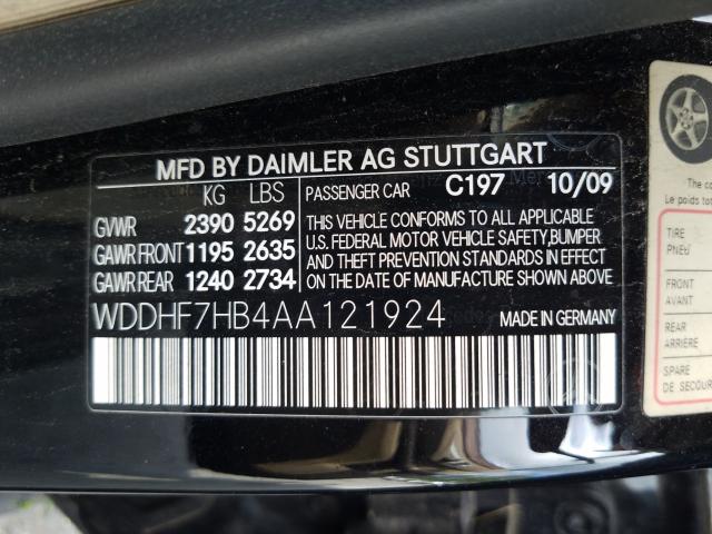 Photo 9 VIN: WDDHF7HB4AA121924 - MERCEDES-BENZ E 63 AMG 