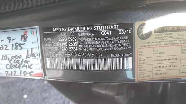 Photo 1 VIN: WDDHF7HB5AA209610 - MERCEDES-BENZ E 63 