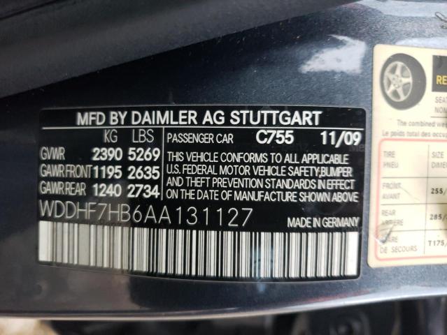 Photo 12 VIN: WDDHF7HB6AA131127 - MERCEDES-BENZ E-CLASS 