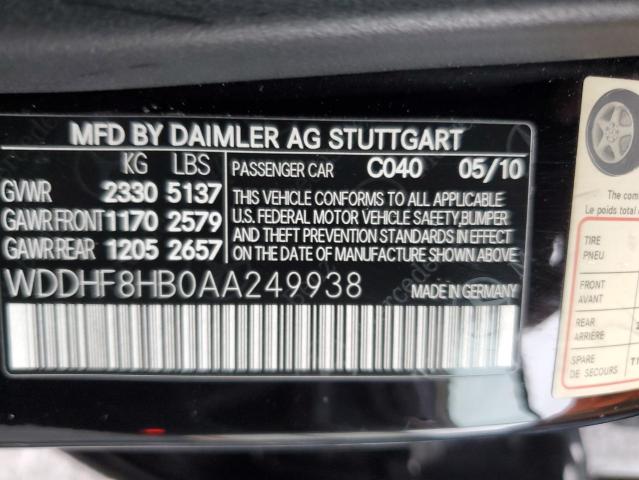 Photo 11 VIN: WDDHF8HB0AA249938 - MERCEDES-BENZ E 350 4MAT 