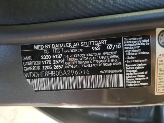 Photo 9 VIN: WDDHF8HB0BA296016 - MERCEDES-BENZ E 350 4MAT 