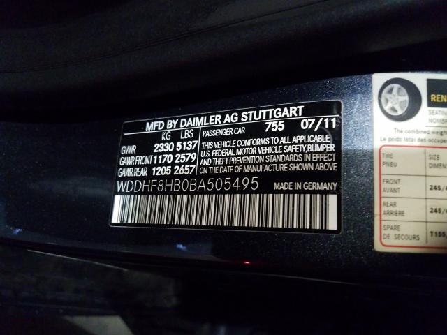 Photo 9 VIN: WDDHF8HB0BA505495 - MERCEDES-BENZ E 350 4MAT 