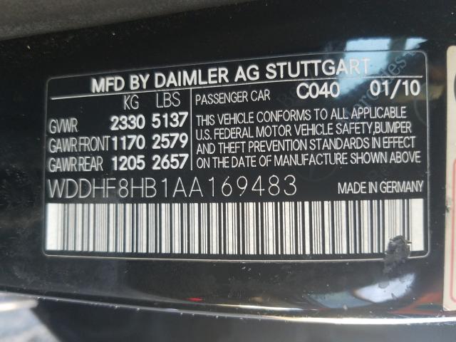 Photo 9 VIN: WDDHF8HB1AA169483 - MERCEDES-BENZ E 350 4MAT 