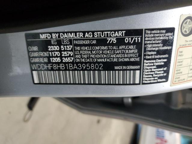 Photo 12 VIN: WDDHF8HB1BA395802 - MERCEDES-BENZ E 350 4MAT 