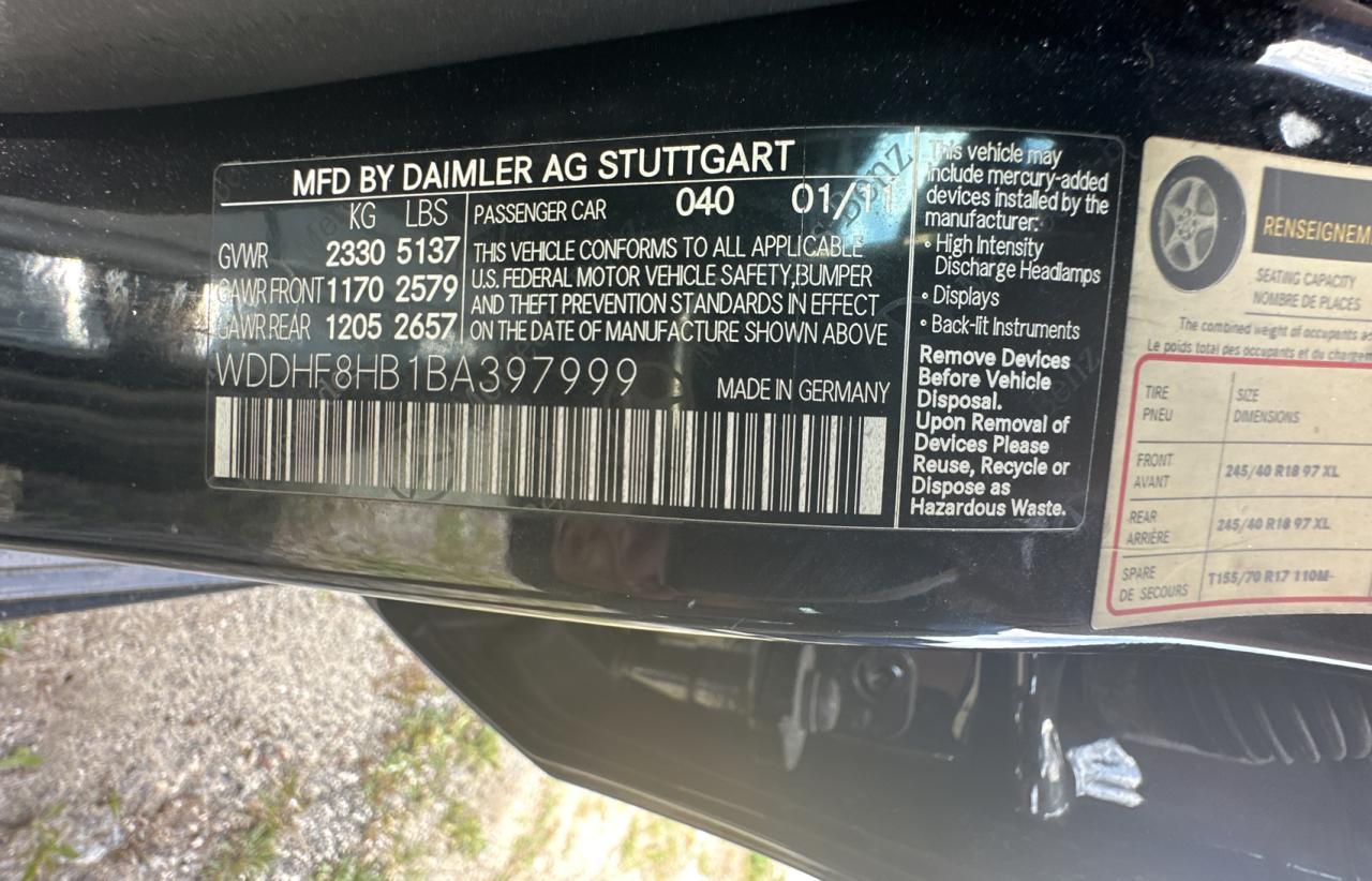 Photo 10 VIN: WDDHF8HB1BA397999 - MERCEDES-BENZ E 350 4MAT 