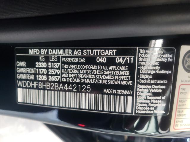 Photo 9 VIN: WDDHF8HB2BA442125 - MERCEDES-BENZ E 350 4MAT 