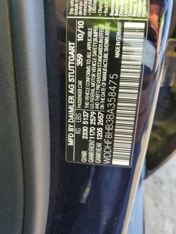 Photo 11 VIN: WDDHF8HB3BA358475 - MERCEDES-BENZ E-CLASS 