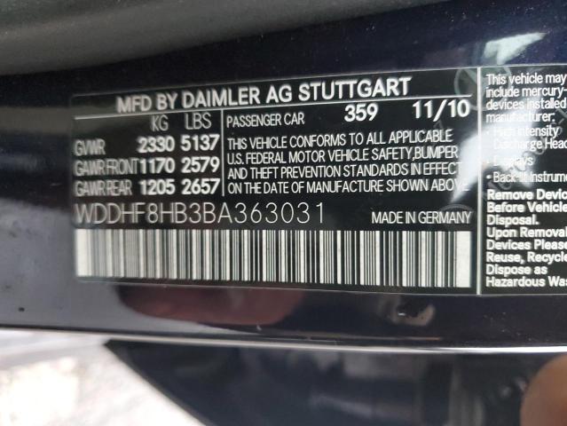 Photo 11 VIN: WDDHF8HB3BA363031 - MERCEDES-BENZ E 350 4MAT 