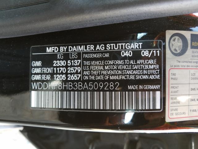 Photo 9 VIN: WDDHF8HB3BA509282 - MERCEDES-BENZ E 350 4MAT 