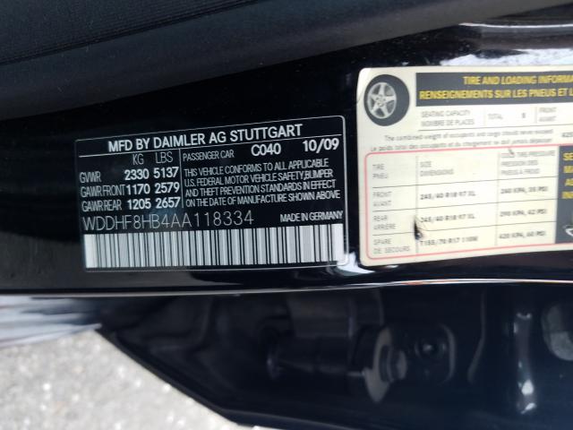 Photo 9 VIN: WDDHF8HB4AA118334 - MERCEDES-BENZ E 350 4MAT 