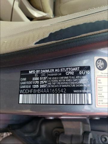 Photo 9 VIN: WDDHF8HB4AA165542 - MERCEDES-BENZ E 350 4MAT 