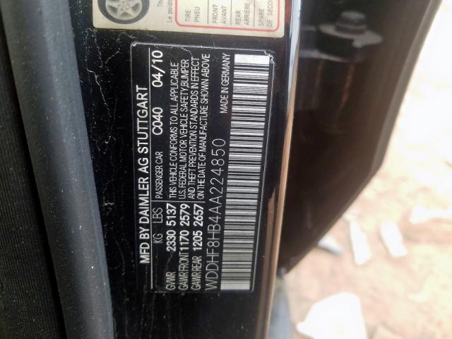 Photo 9 VIN: WDDHF8HB4AA224850 - MERCEDES-BENZ E 350 4MAT 