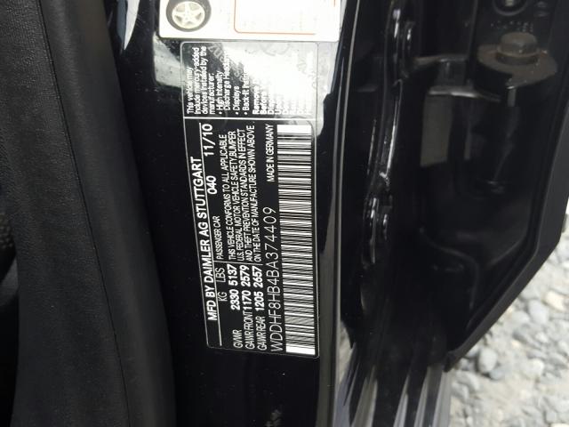 Photo 9 VIN: WDDHF8HB4BA374409 - MERCEDES-BENZ E 350 4MAT 