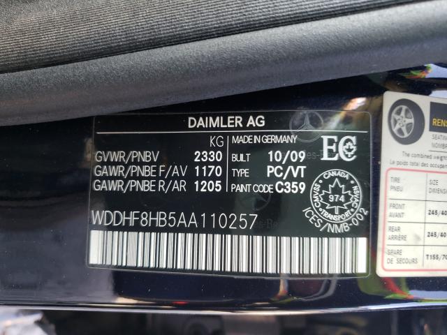 Photo 9 VIN: WDDHF8HB5AA110257 - MERCEDES-BENZ E 350 4MAT 