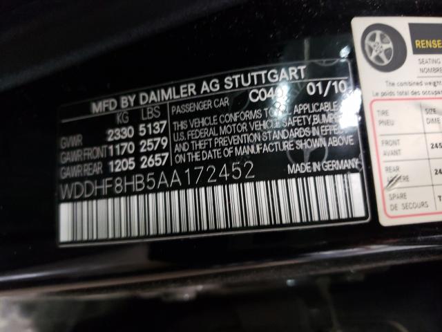 Photo 9 VIN: WDDHF8HB5AA172452 - MERCEDES-BENZ E 350 4MAT 