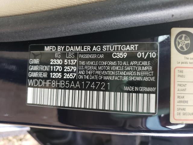 Photo 9 VIN: WDDHF8HB5AA174721 - MERCEDES-BENZ E 350 4MAT 