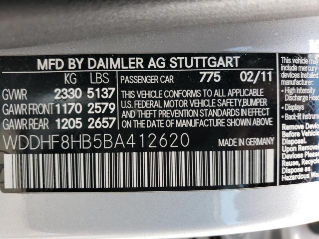 Photo 11 VIN: WDDHF8HB5BA412620 - MERCEDES-BENZ E 350 4MAT 