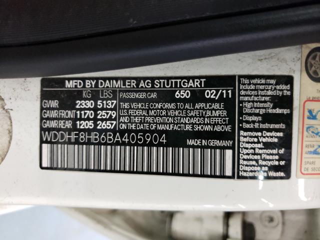 Photo 9 VIN: WDDHF8HB6BA405904 - MERCEDES-BENZ E 350 4MAT 