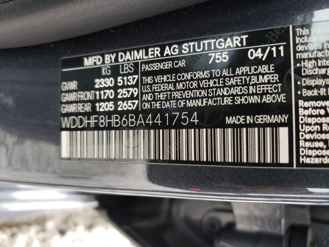 Photo 9 VIN: WDDHF8HB6BA441754 - MERCEDES-BENZ E 350 4MAT 