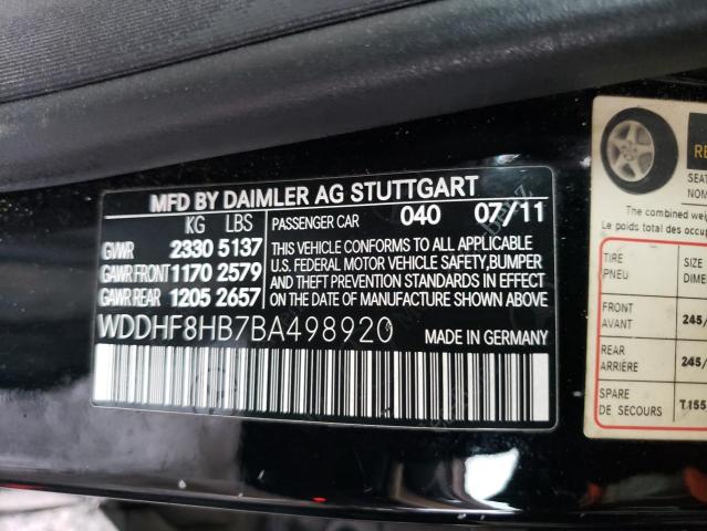 Photo 11 VIN: WDDHF8HB7BA498920 - MERCEDES-BENZ E 350 4MAT 