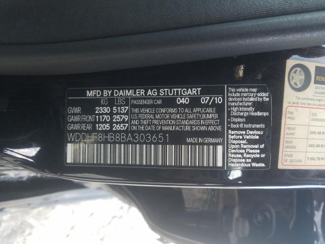 Photo 9 VIN: WDDHF8HB8BA303651 - MERCEDES-BENZ E 350 4MAT 