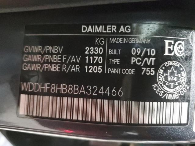 Photo 11 VIN: WDDHF8HB8BA324466 - MERCEDES-BENZ E 350 4MAT 