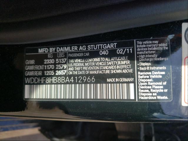 Photo 9 VIN: WDDHF8HB8BA412966 - MERCEDES-BENZ E 350 4MAT 