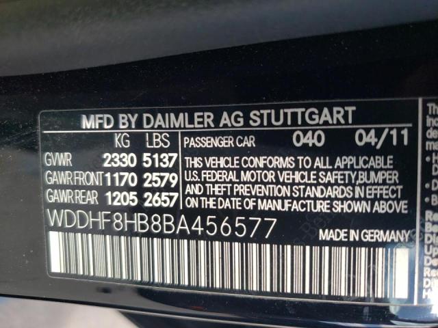 Photo 9 VIN: WDDHF8HB8BA456577 - MERCEDES-BENZ E 350 4MAT 