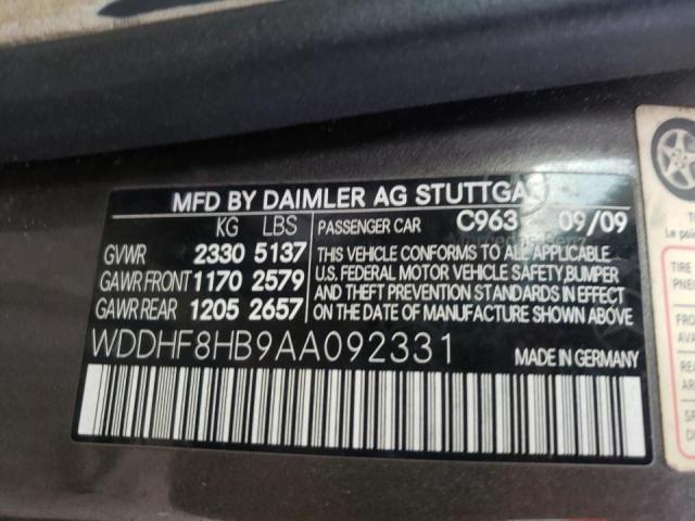 Photo 9 VIN: WDDHF8HB9AA092331 - MERCEDES-BENZ E 350 4MAT 