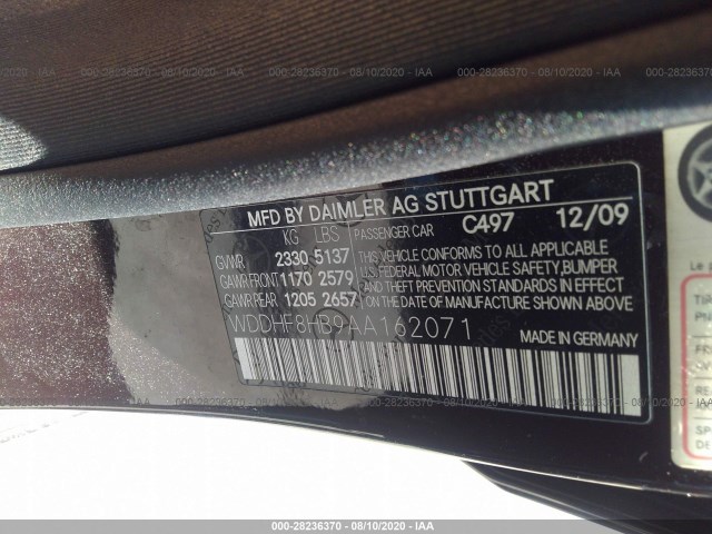 Photo 8 VIN: WDDHF8HB9AA162071 - MERCEDES-BENZ E-CLASS 