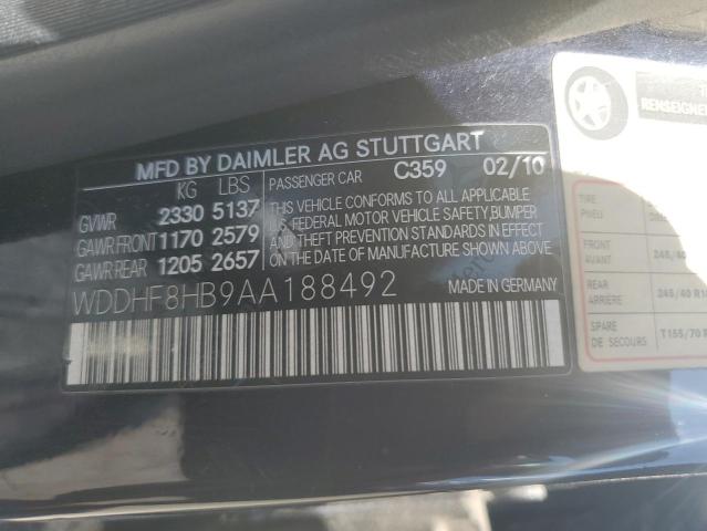 Photo 12 VIN: WDDHF8HB9AA188492 - MERCEDES-BENZ E 350 4MAT 