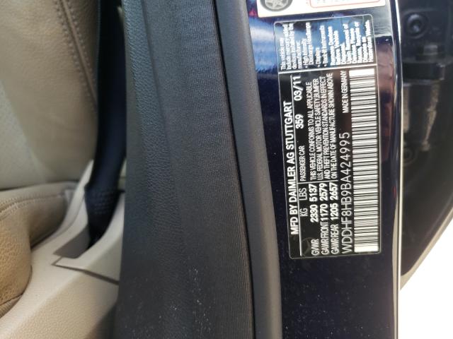 Photo 9 VIN: WDDHF8HB9BA424995 - MERCEDES-BENZ E 350 4MAT 