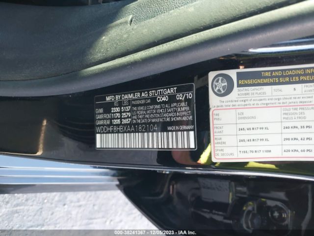 Photo 8 VIN: WDDHF8HBXAA182104 - MERCEDES-BENZ E 350 