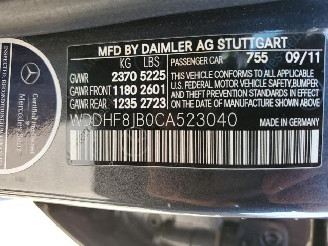 Photo 11 VIN: WDDHF8JB0CA523040 - MERCEDES-BENZ E 350 4MAT 