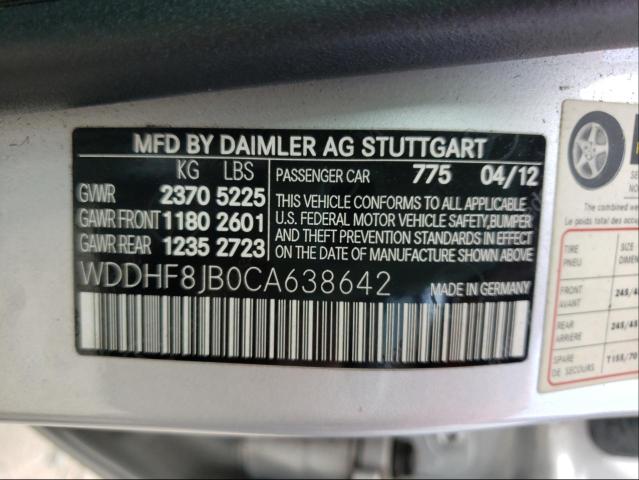 Photo 9 VIN: WDDHF8JB0CA638642 - MERCEDES-BENZ E 350 4MAT 