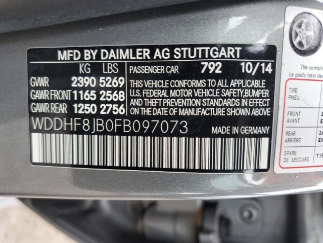 Photo 12 VIN: WDDHF8JB0FB097073 - MERCEDES-BENZ E-CLASS 