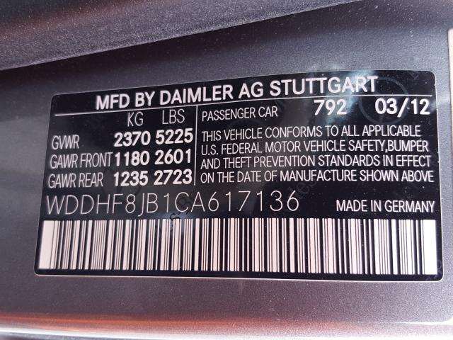 Photo 9 VIN: WDDHF8JB1CA617136 - MERCEDES-BENZ E 350 4MAT 