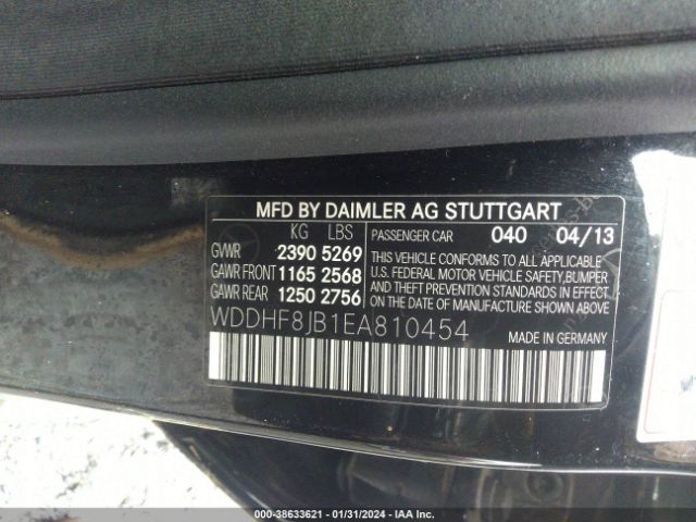 Photo 8 VIN: WDDHF8JB1EA810454 - MERCEDES-BENZ E 350 