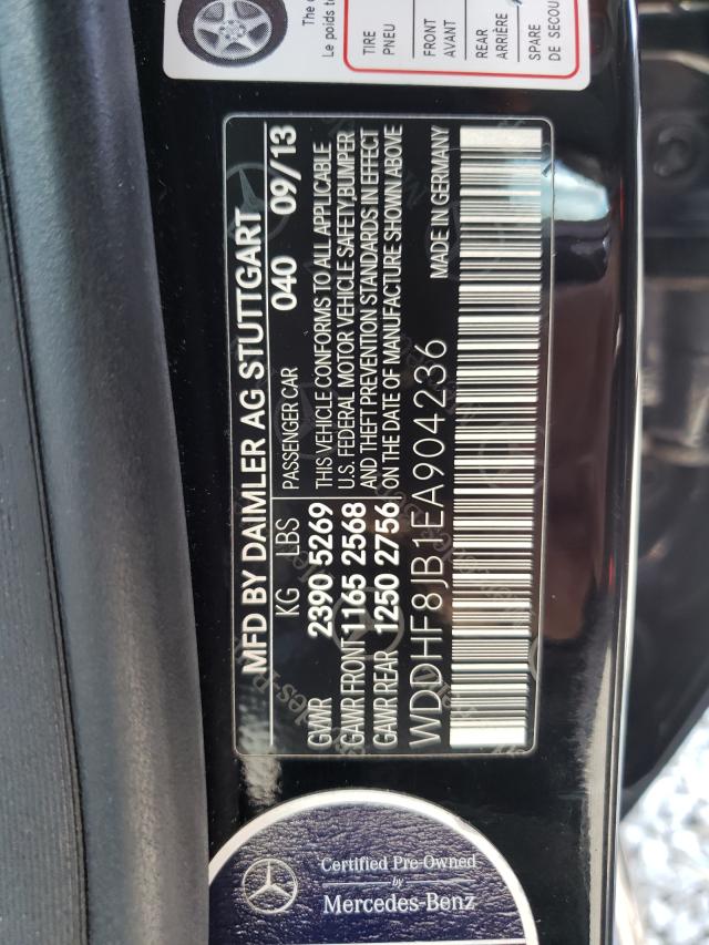 Photo 9 VIN: WDDHF8JB1EA904236 - MERCEDES-BENZ E 350 4MAT 