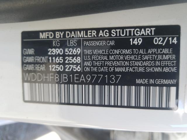 Photo 9 VIN: WDDHF8JB1EA977137 - MERCEDES-BENZ E 350 4MAT 