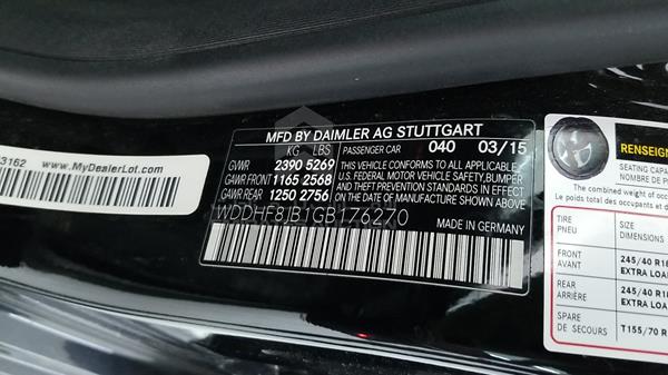 Photo 2 VIN: WDDHF8JB1GB176270 - MERCEDES-BENZ E350 