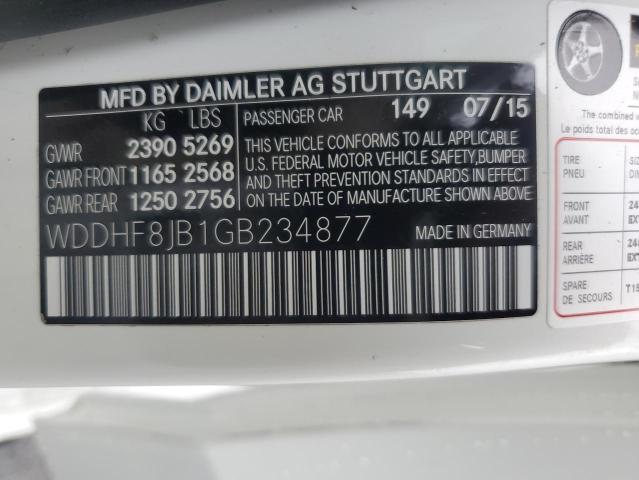 Photo 11 VIN: WDDHF8JB1GB234877 - MERCEDES-BENZ E 350 4MAT 