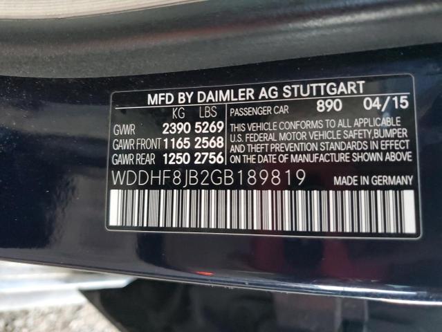 Photo 11 VIN: WDDHF8JB2GB189819 - MERCEDES-BENZ E 350 4MAT 