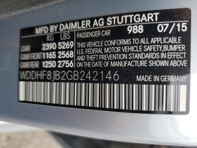 Photo 11 VIN: WDDHF8JB2GB242146 - MERCEDES-BENZ E-CLASS 