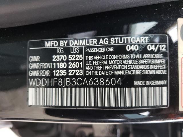 Photo 9 VIN: WDDHF8JB3CA638604 - MERCEDES-BENZ E 350 4MAT 