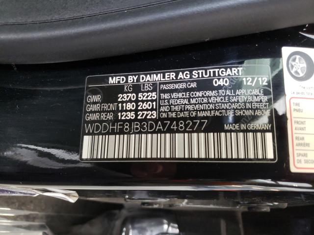 Photo 9 VIN: WDDHF8JB3DA748277 - MERCEDES-BENZ E 350 4MAT 