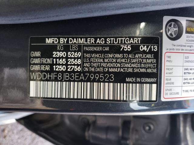 Photo 9 VIN: WDDHF8JB3EA799523 - MERCEDES-BENZ E 350 4MAT 