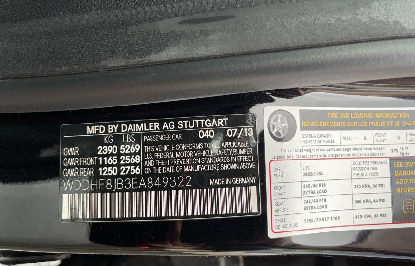 Photo 9 VIN: WDDHF8JB3EA849322 - MERCEDES-BENZ E 350 4MAT 